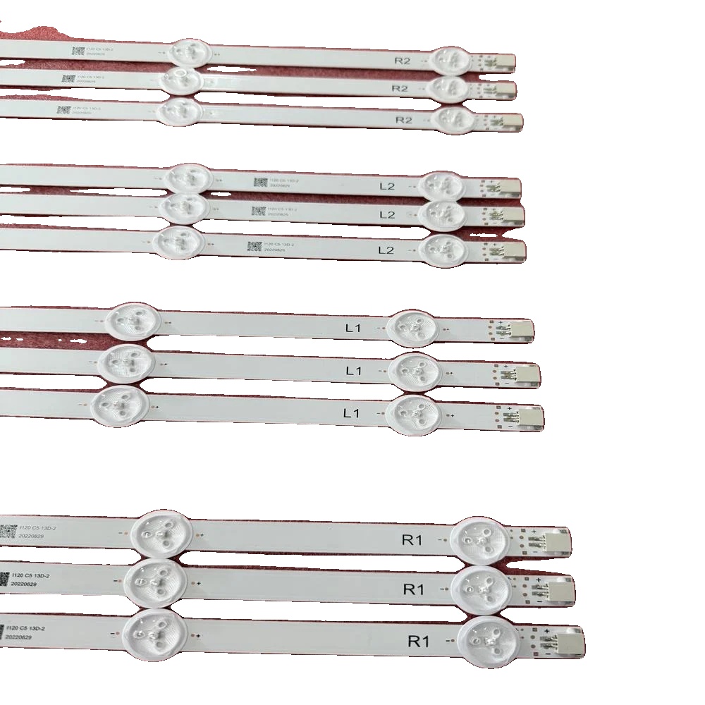 Led-hintergrundbeleuchtungsstreifen, Aluminium-material, Kompatibel Mit 50-zoll-fernsehern, 12 Stück Set 1 Tv
