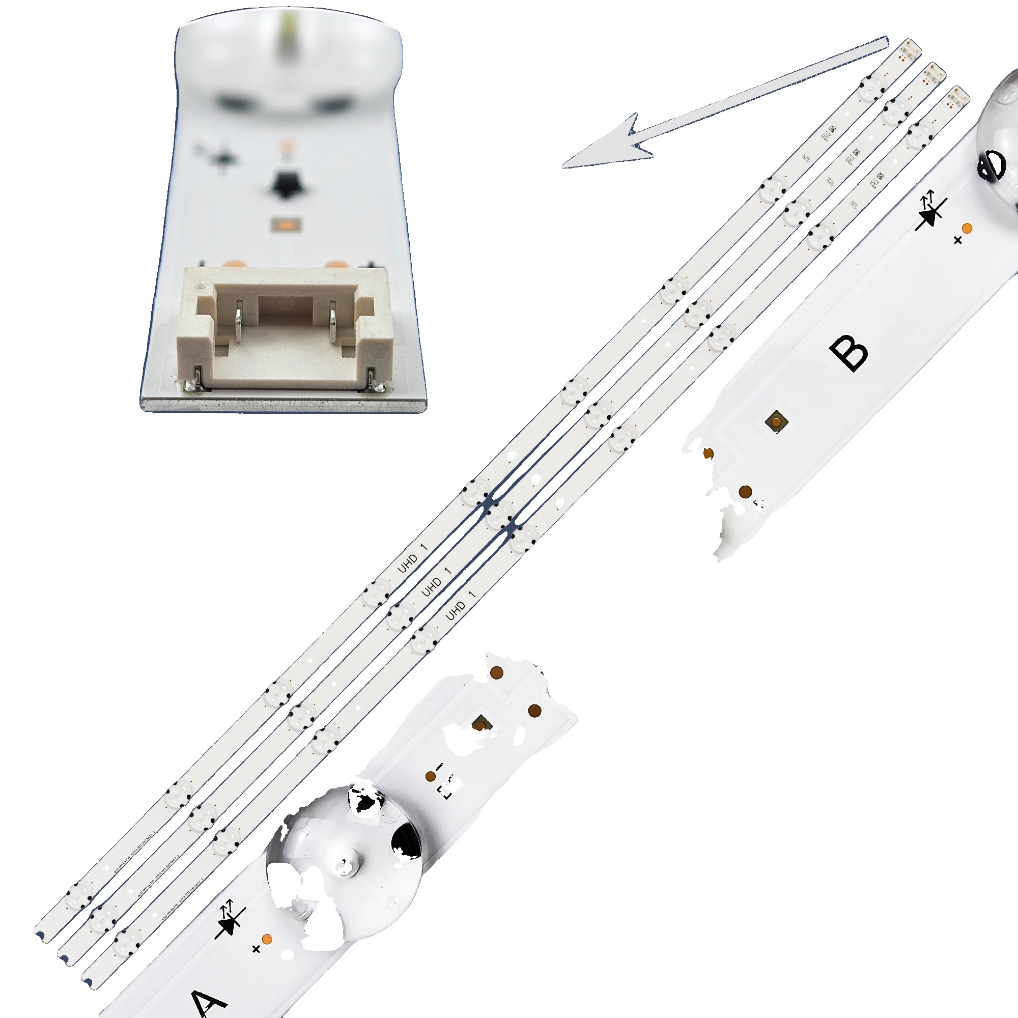 Led-hintergrundbeleuchtungsstreifen, Kompatibel Mit 43" Displays, 3v Spannung, Ce-zertifiziert, Modell 6916l-2563a, Für Mehrere Modelle