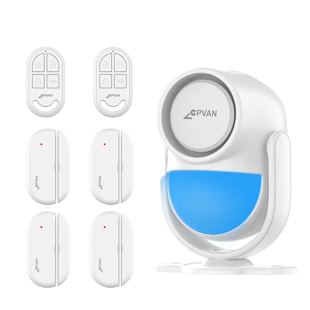 Intelligentes Alarmsystem, 120 Db Alarm, Bewegungs- Und Türsensoren, Kit C Weiß