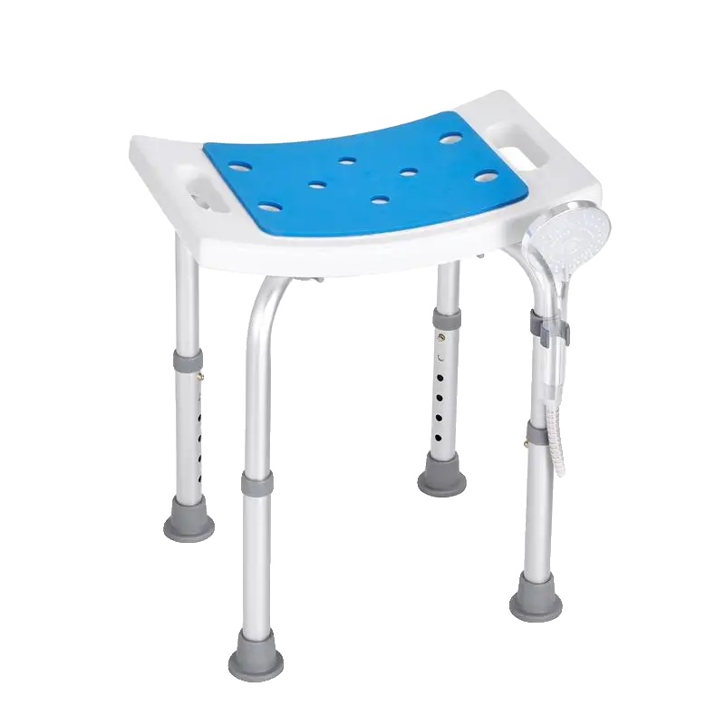 Duschsitz, Verstellbare Höhe, Rutschfestes Design, Weiss