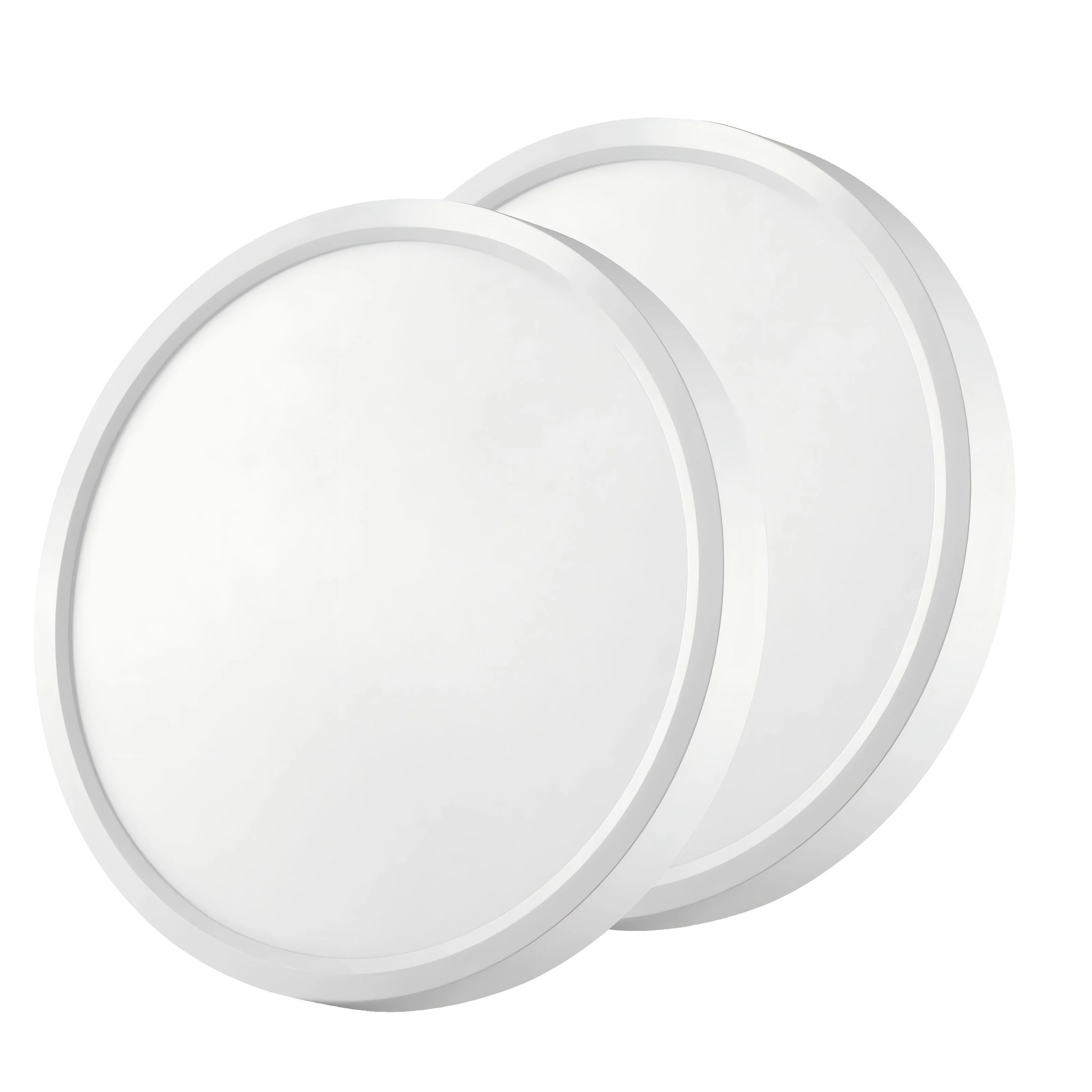 Deckenleuchte, Radar-bewegungssensor, Energieeffiziente Led, 2 Stück, Neutral Licht-a, Weiss-a, 21-30w-a