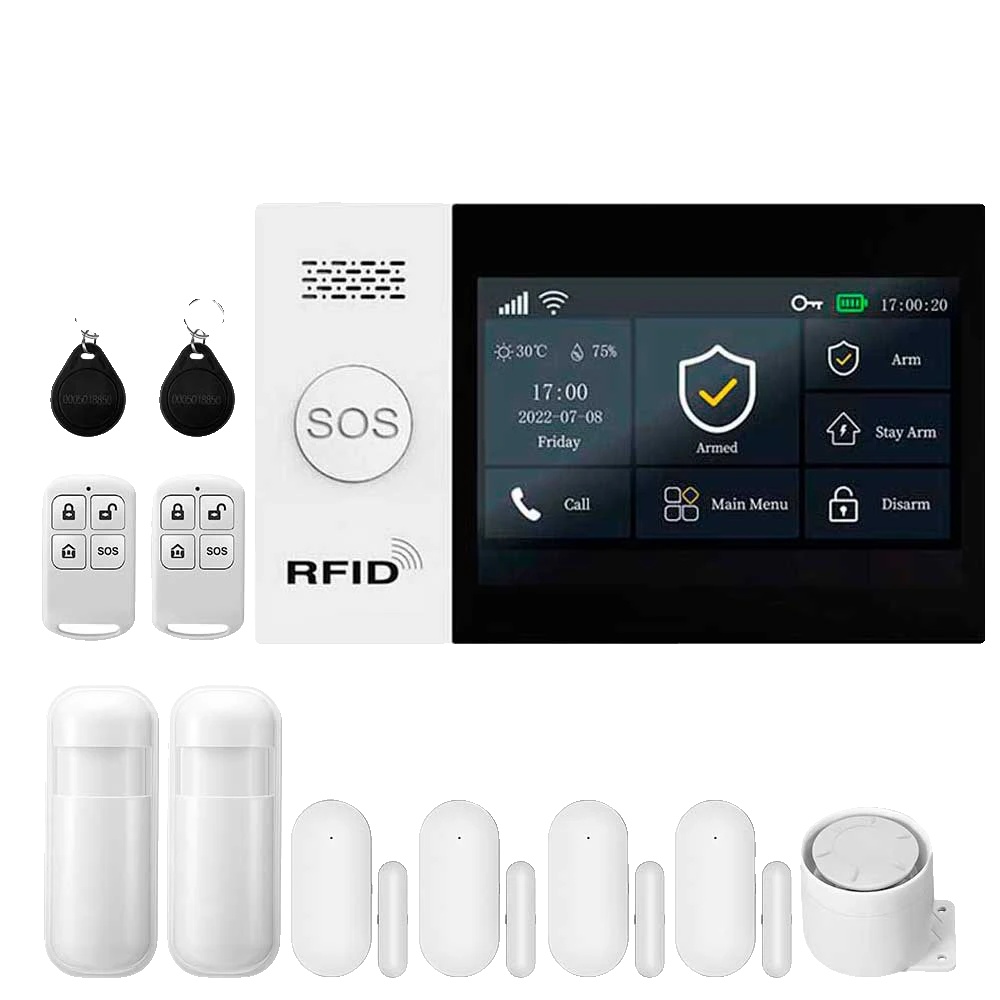 Sicherheitsalarmsystem, App-steuerung, Gsm-kommunikation, C, Eu-stecker-c