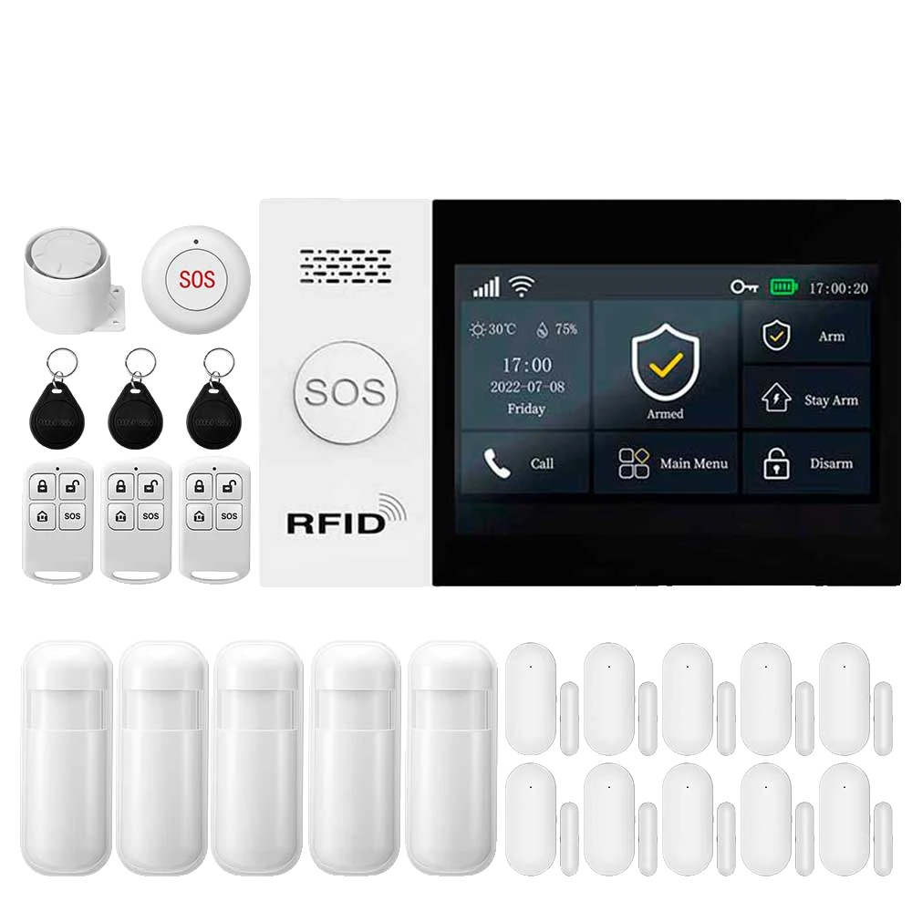 Sicherheitsalarmsystem, App-steuerung, Gsm-kommunikation, F, Eu-stecker-b