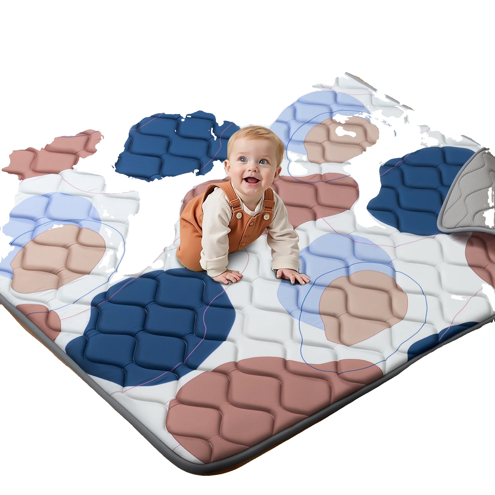 Baby-spielmatte, Rutschfestes Design, Faltbar Und Maschinenwaschbar, 148cm-142cm, Moderne Kunst-a