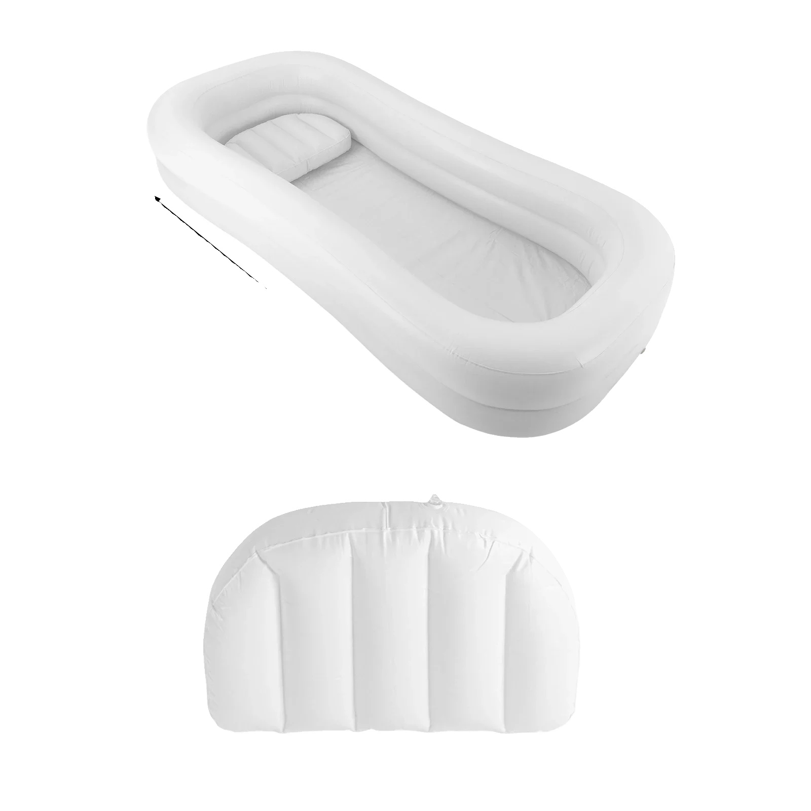 Aufblasbare Badewanne, Inklusive Kissen, Elektrischer Luftpumpe, Weiss