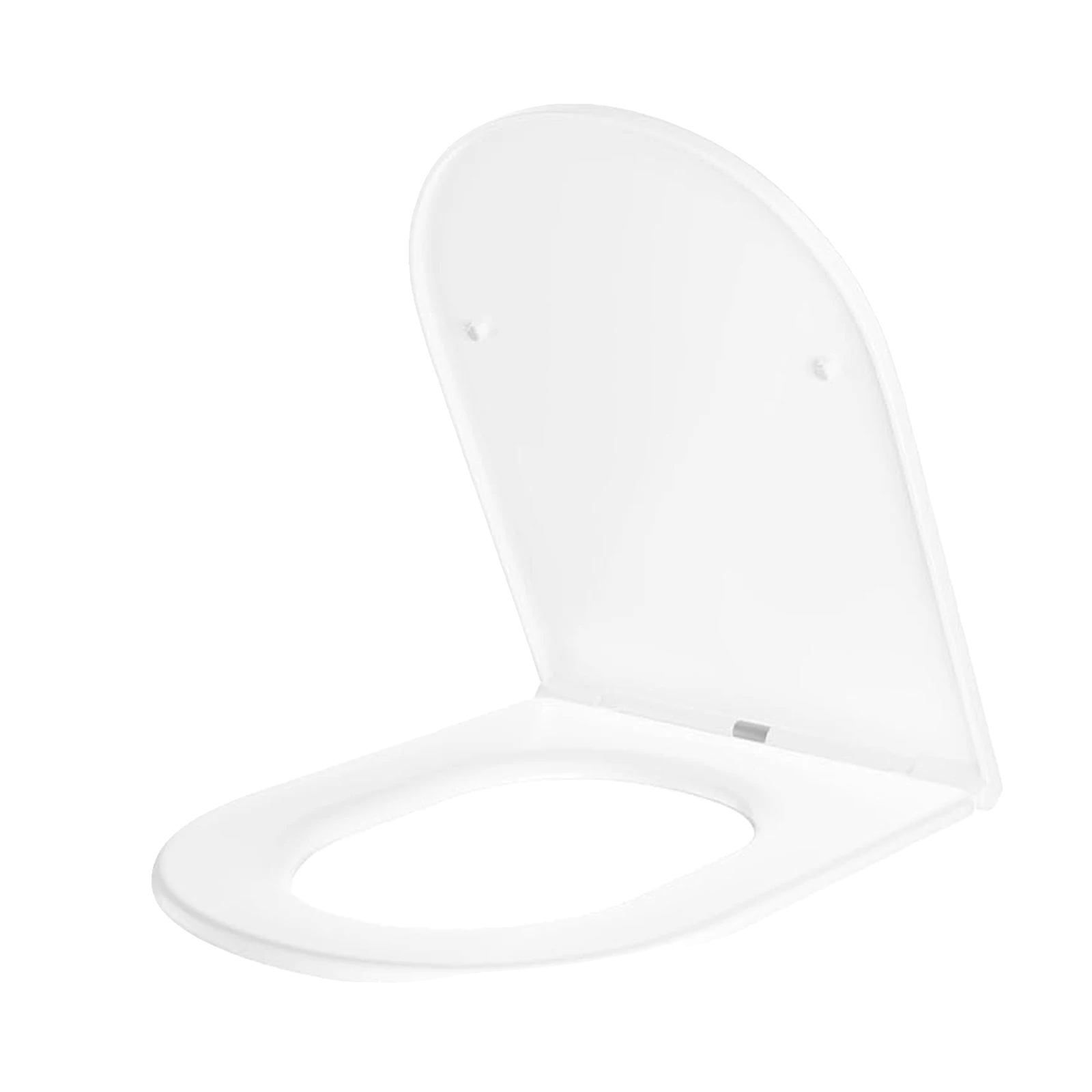 D-förmiger Toilettensitz, Kunststoff, Standard-d-förmige Abmessungen, Universelle Kompatibilität, Langsamer Absenkmechanismus, Umweltfreundliche