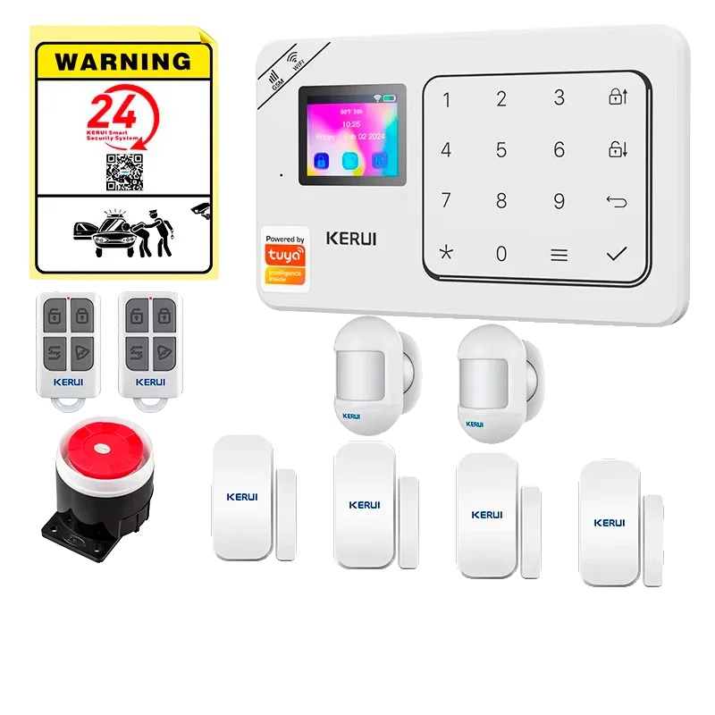 Sicherheitsalarmsystem, Drahtlose Steuerung, Mobile Benachrichtigungen, Kit 3, Eu-stecker-b