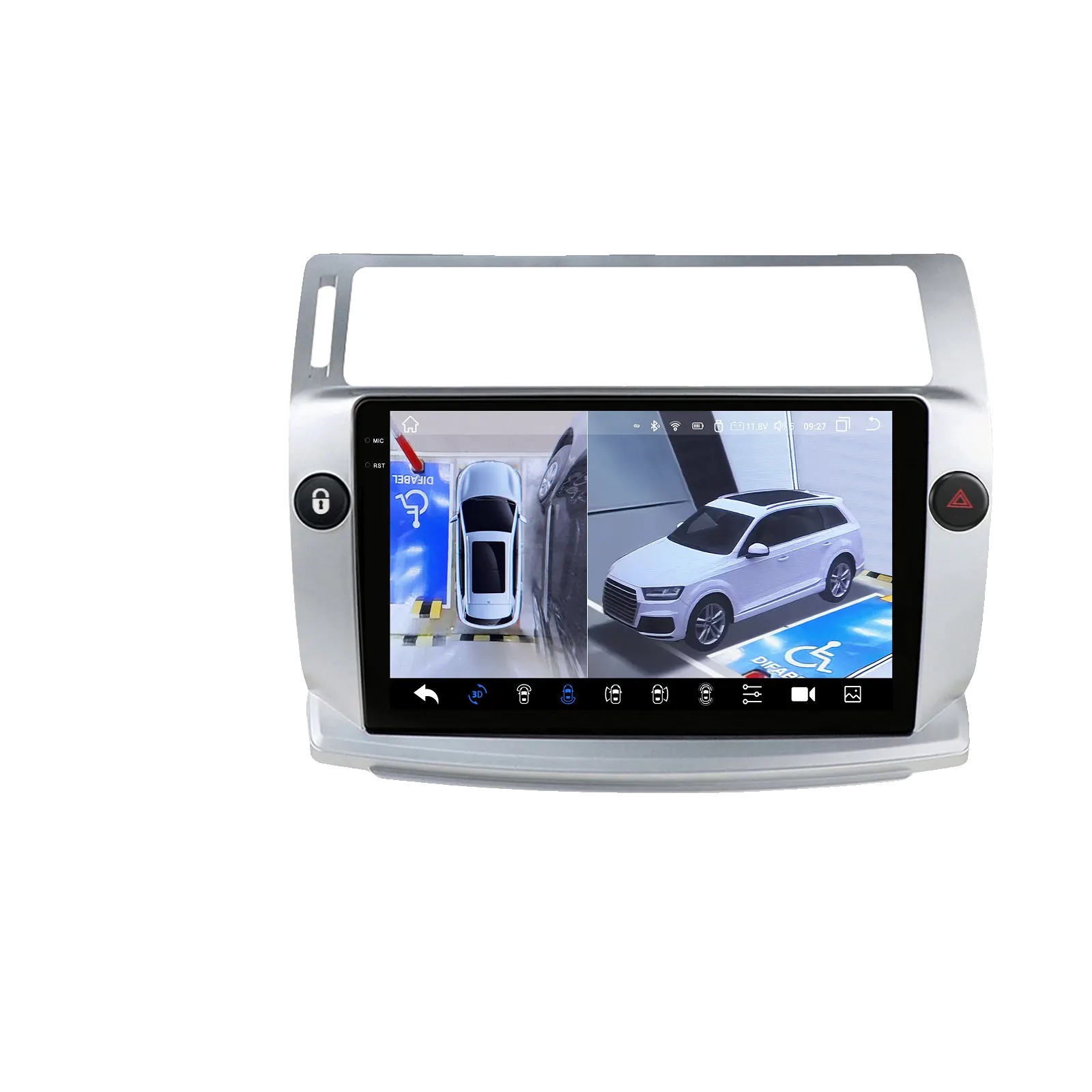 Autoradio, Multimedia-player, Smartphone-kompatibilität, Kompatibel Mit Citroen C4/c-triomphe/c-quatre 2004 - 2009, Qs8 Mit 360 Cam