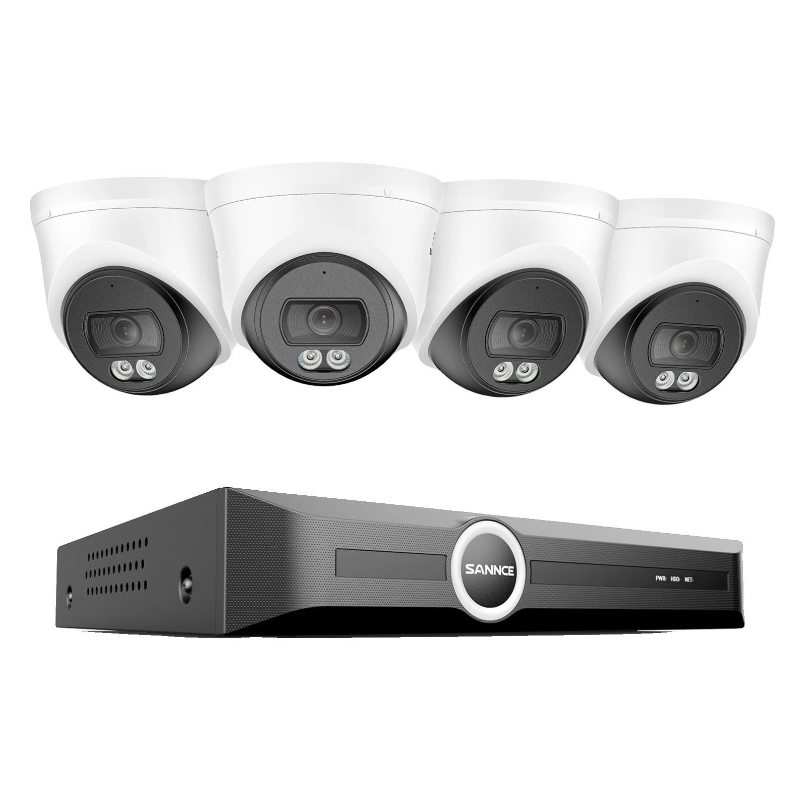 Sicherheitskamerasystem, 3mp Überwachung, Nachtsichtfähigkeiten, Mit 4 Stück Cam, Keine
