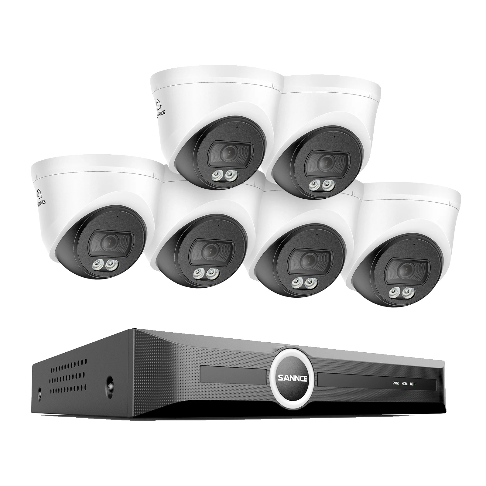 Sicherheitskamerasystem, 3mp Überwachung, Nachtsichtfähigkeiten, Mit 6 Stück Cam-a, Keine-b