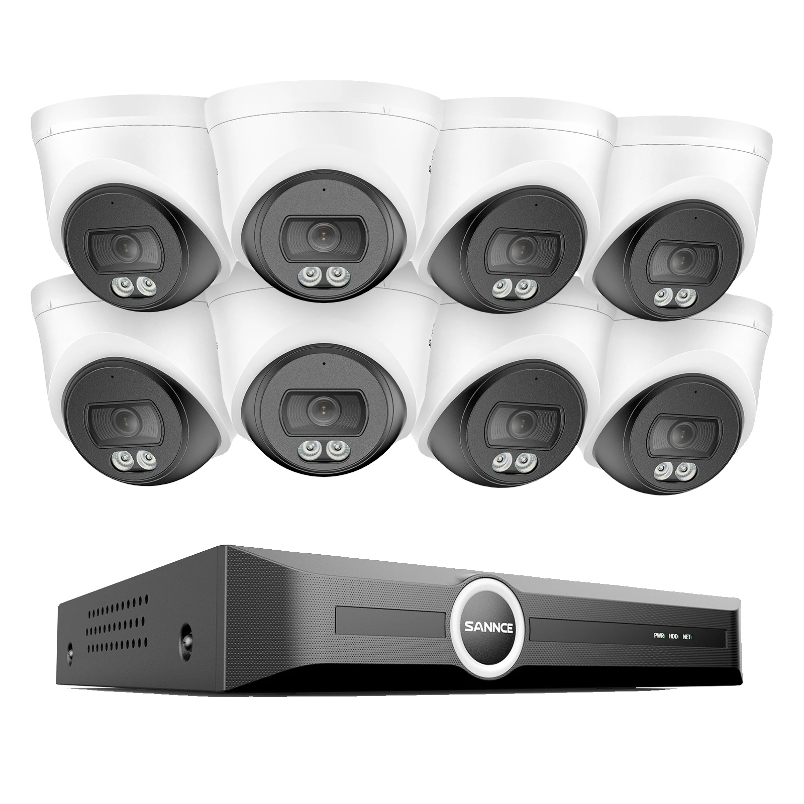 Sicherheitskamerasystem, 3mp Überwachung, Nachtsichtfähigkeiten, Mit 8 Stück Cam, Keine-a