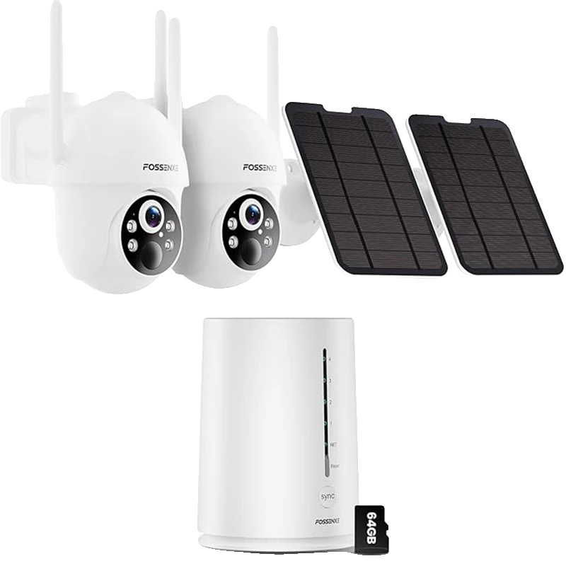 Sicherheitskamera, 2k Auflösung, Solar Betrieben, 2-kamera-set, Ntsc