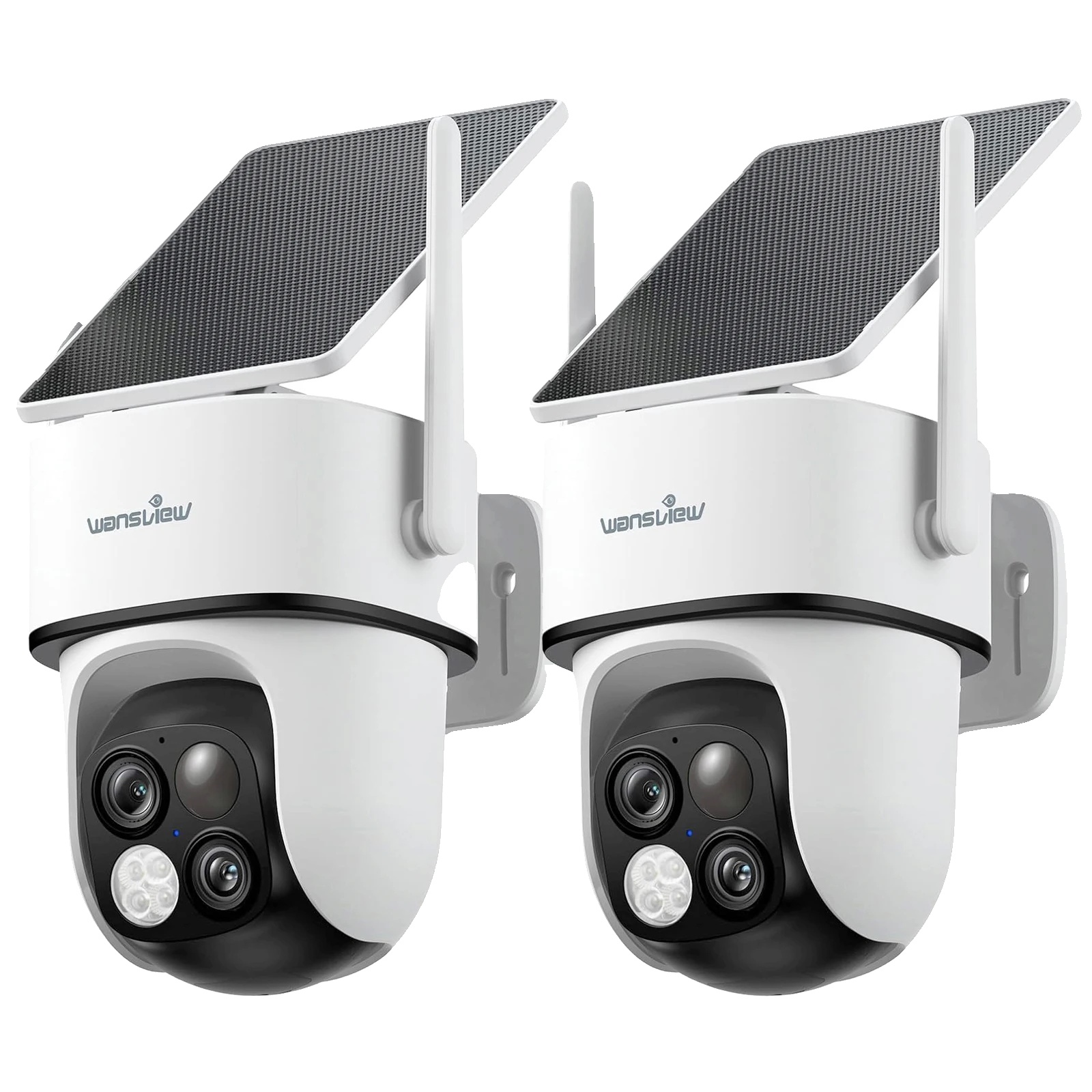 Sicherheitskamerasystem, 2.4g Wifi, Solarbetrieben, 2pcs