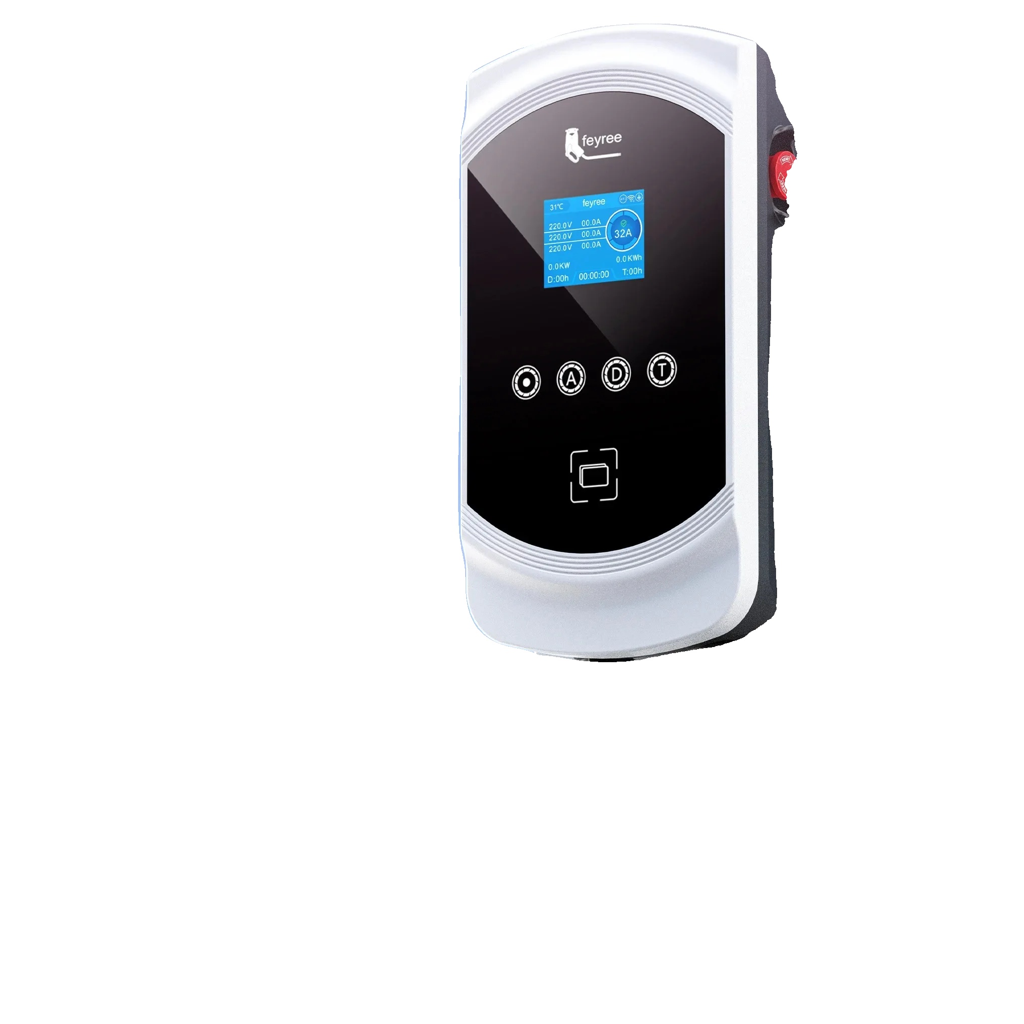 Ev-ladegerät, Smart Wifi-steuerung, Dynamische Lastverteilung, 22kw 32a 3-phasig, Typ2
