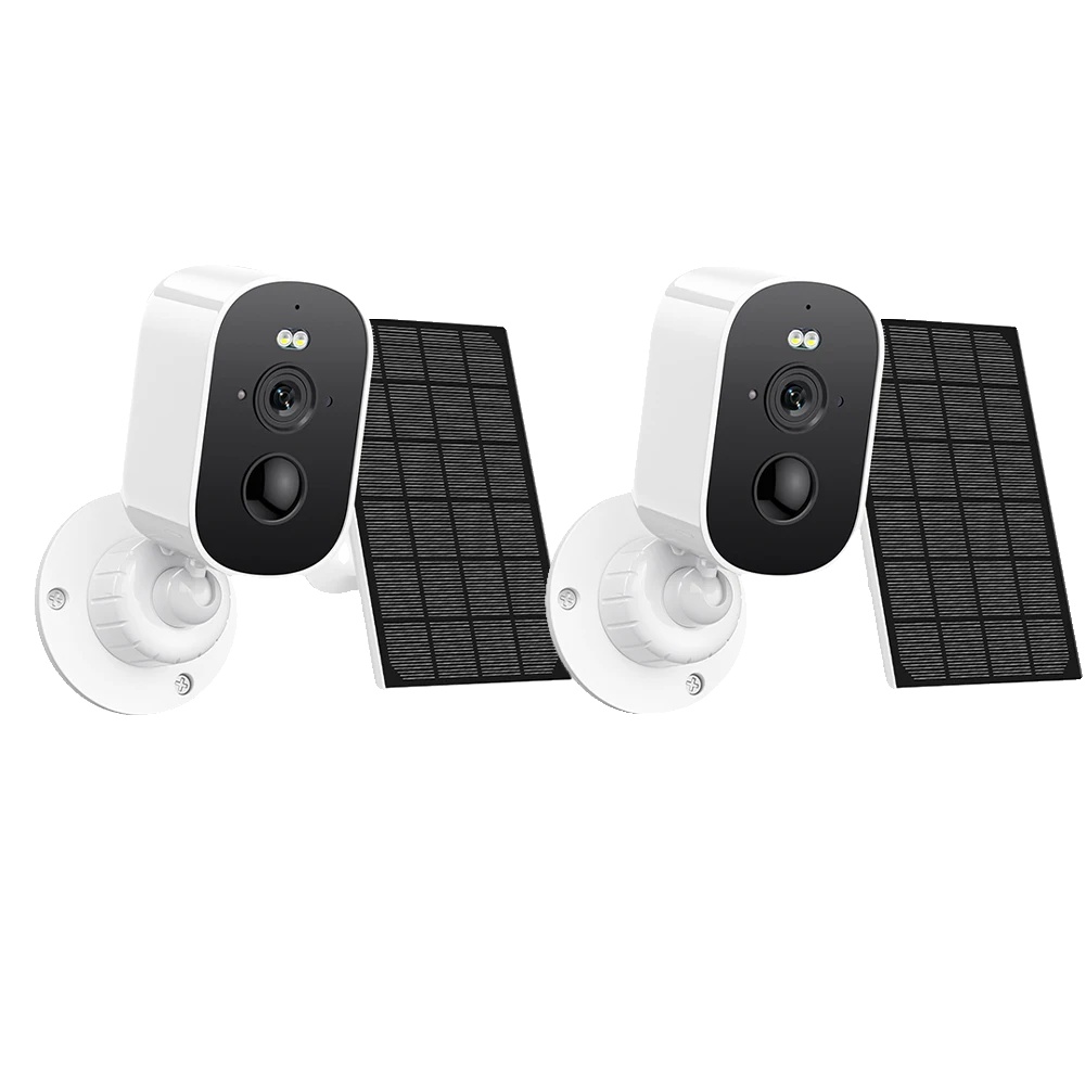 Sicherheitskamera, 4mp Auflösung, Solar Betrieben, 2pcs 1080p Cam