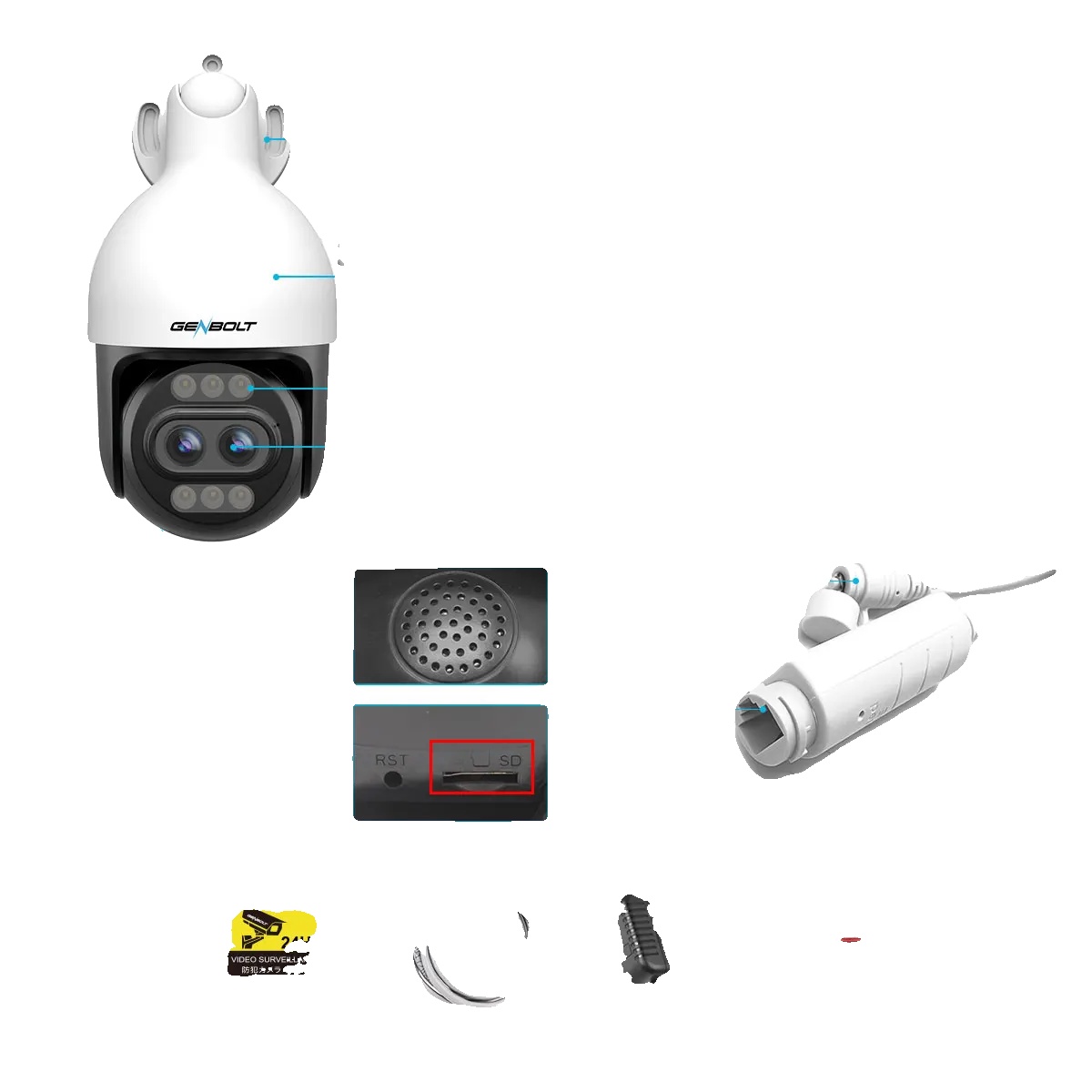 Sicherheitskamera, 10-facher Hybrid-zoom, Dual-band-wi-fi, Gb202v Wifi