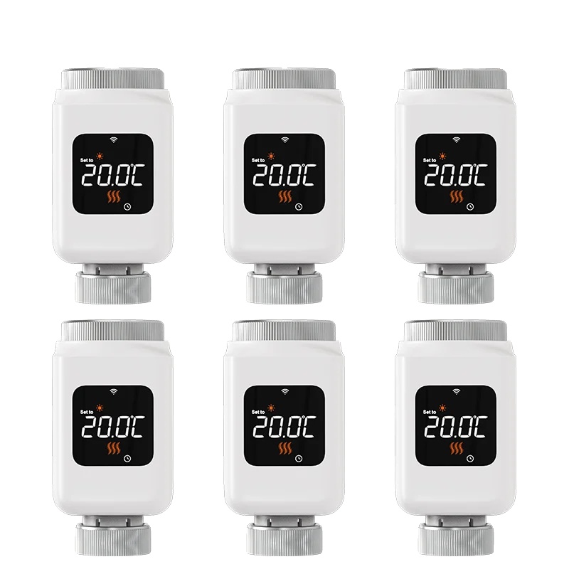 Thermostatisches Heizkörperventil, App-steuerung, Sprachaktivierung, 6pcs