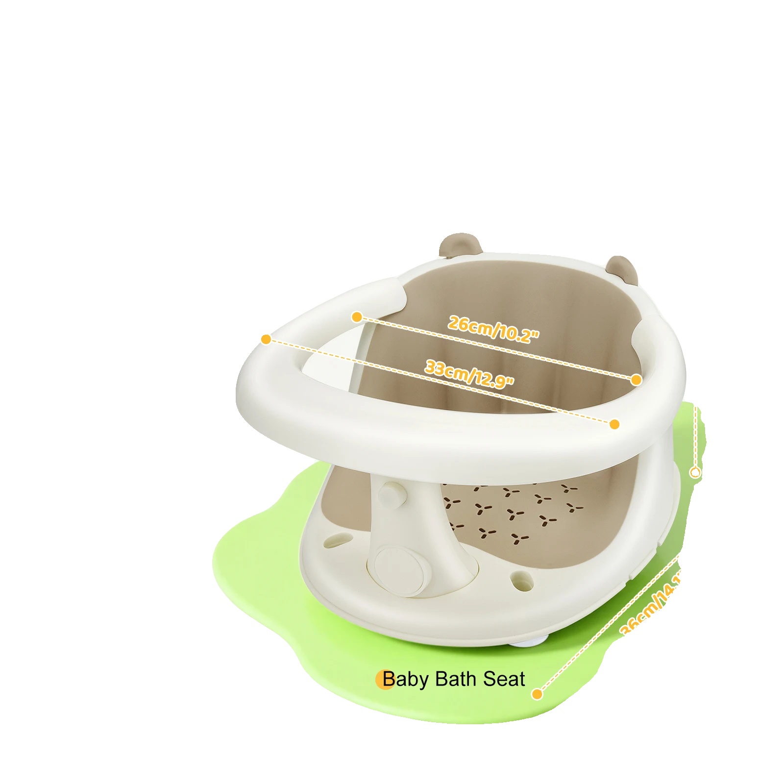 Babybadewannensitz, Ergonomisches Design, Rutschfeste Sicherheitsmerkmale, Weiss