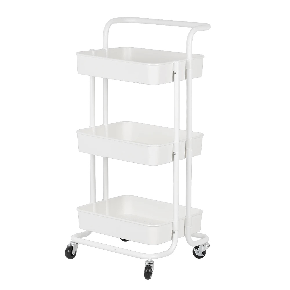 Lagerwagen, 3-stufiges Design, Vielseitige Verwendung, Weiss