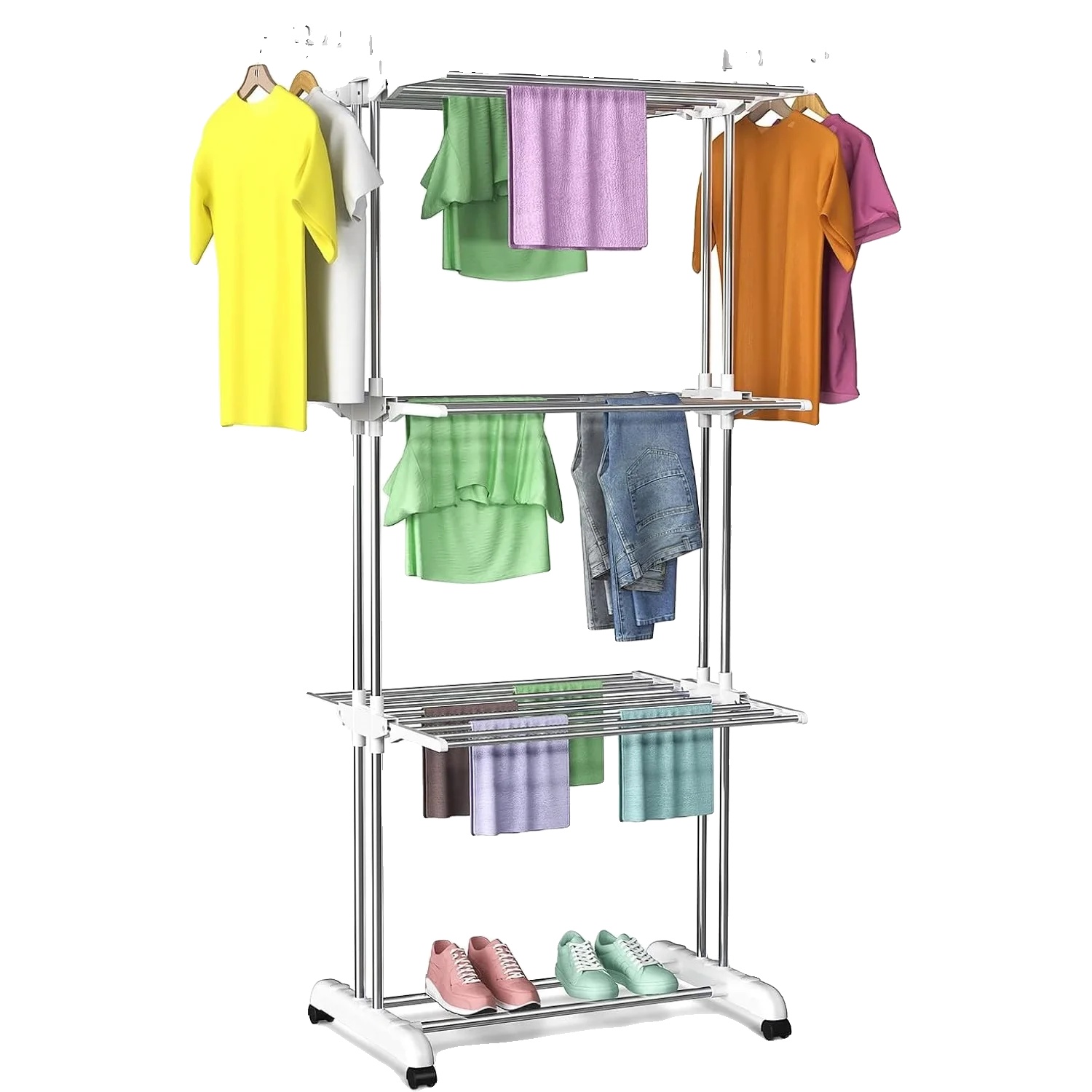 Wäschetrockner, 4-lagen-design, Große Kapazität, Weiß