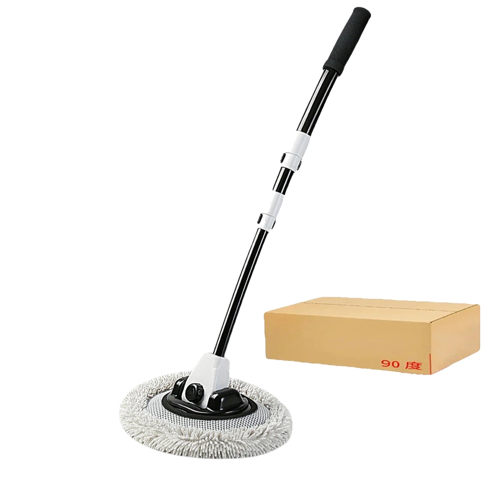 Auto-reinigungsmopp, Verstellbarer Griff, Doppelte Bürstenköpfe, 1pc