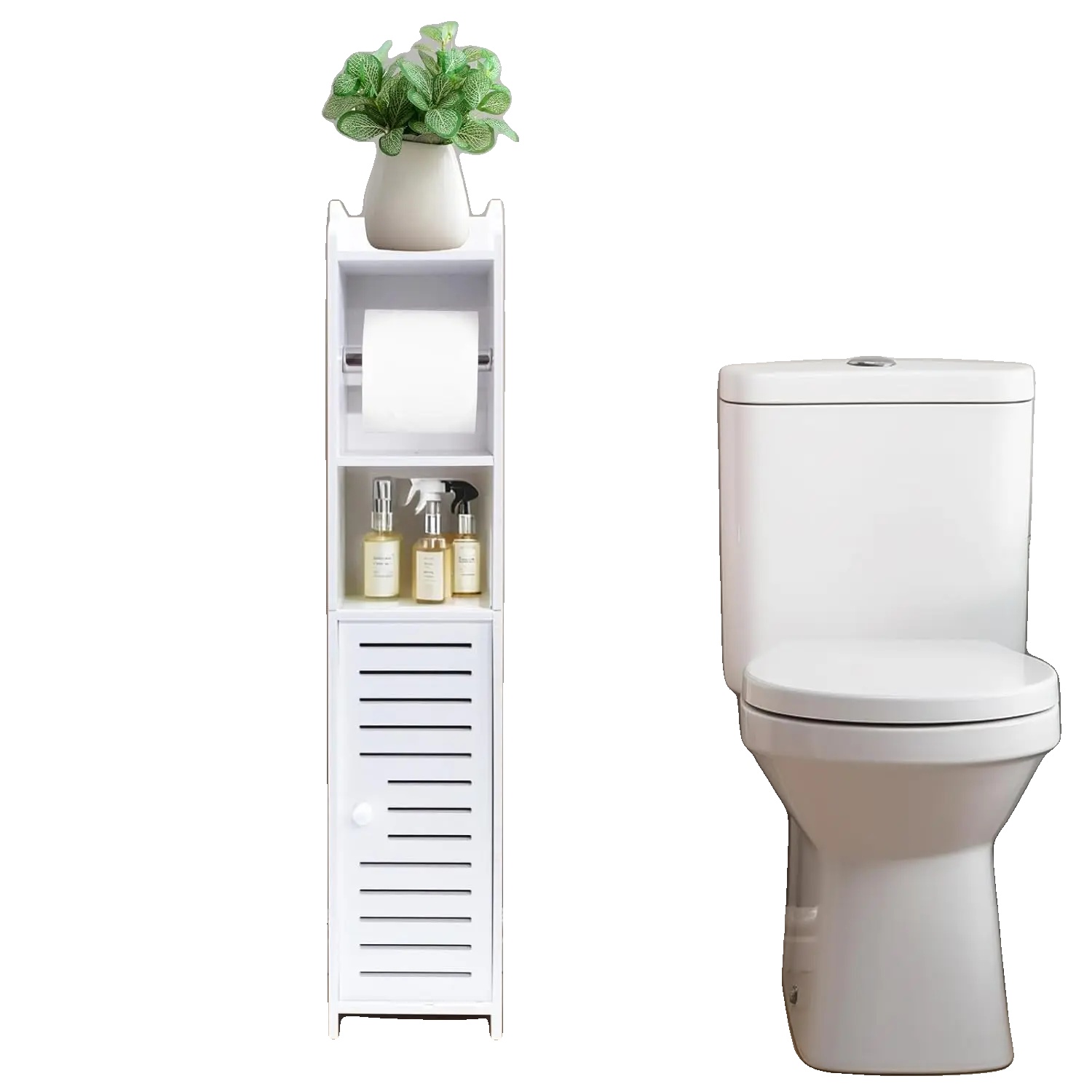 Toilettenpapierhalter, Pvc-material, 15 L X 17 B X 76 H Cm, Kompatibel Mit 11 X 10,5 Cm Rollen, Wiegt 2,2 Kg, Montagemethode