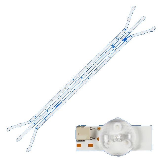 Led-hintergrundbeleuchtungsstreifen, 760 Mm Länge, Kompatibel Mit Verschiedenen Modellen, 13 13 13 Led-a, 15 Stück Für 5 Tv-a