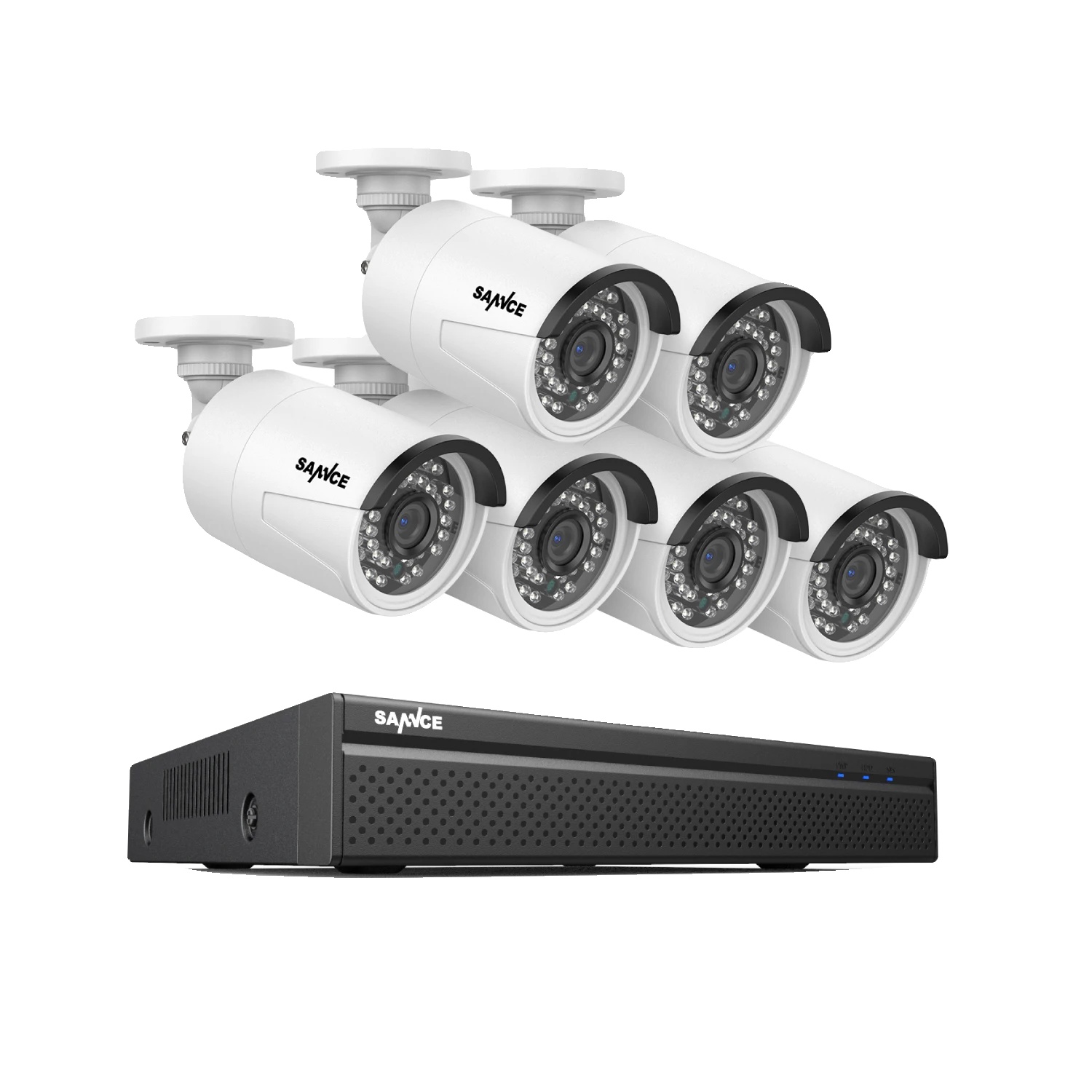 Cctv-sicherheitsystem, 3mp Auflösung, Einfache Poe-einrichtung, 6stück 0tb