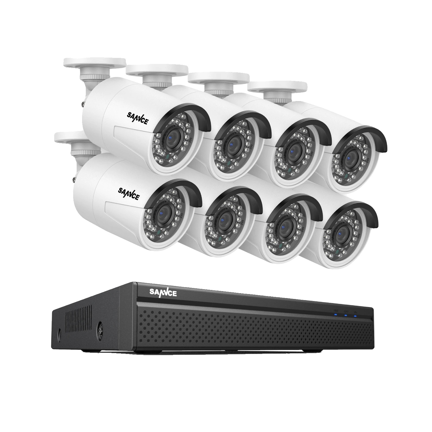 Cctv-sicherheitsystem, 3mp Auflösung, Einfache Poe-einrichtung, 8stück 0tb
