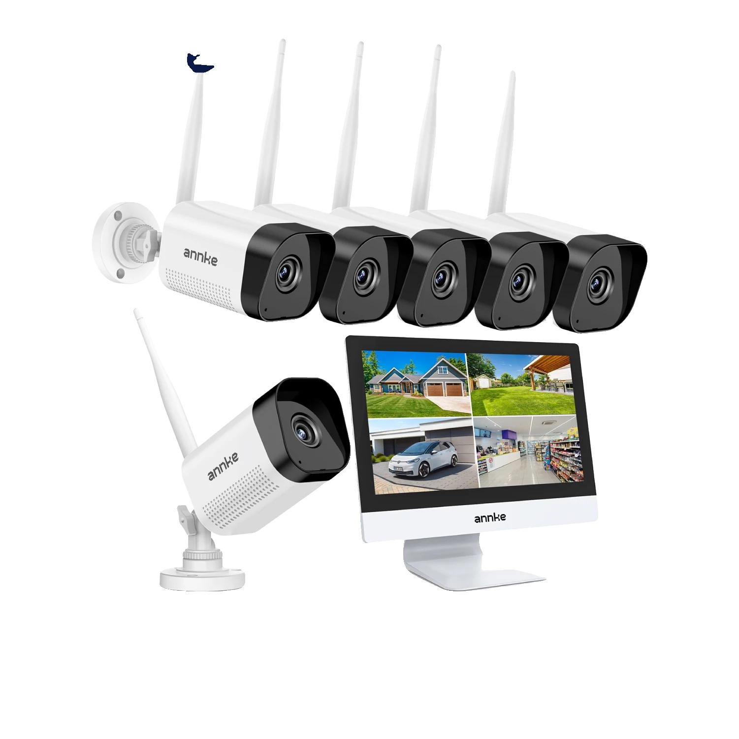 Sicherheitskamera, 8mp Auflösung, Nachtsicht Bis Zu 100 Fuß, 6pcs 5mp Kameras
