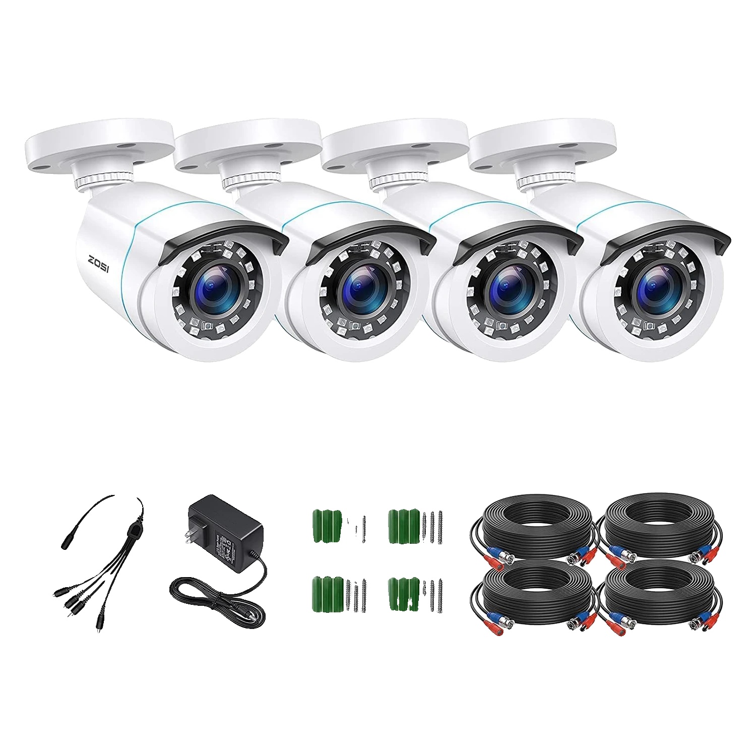 Sicherheitskamera, 1080p Hd, Nachtsicht Bis Zu 80 Fuß, 4pack