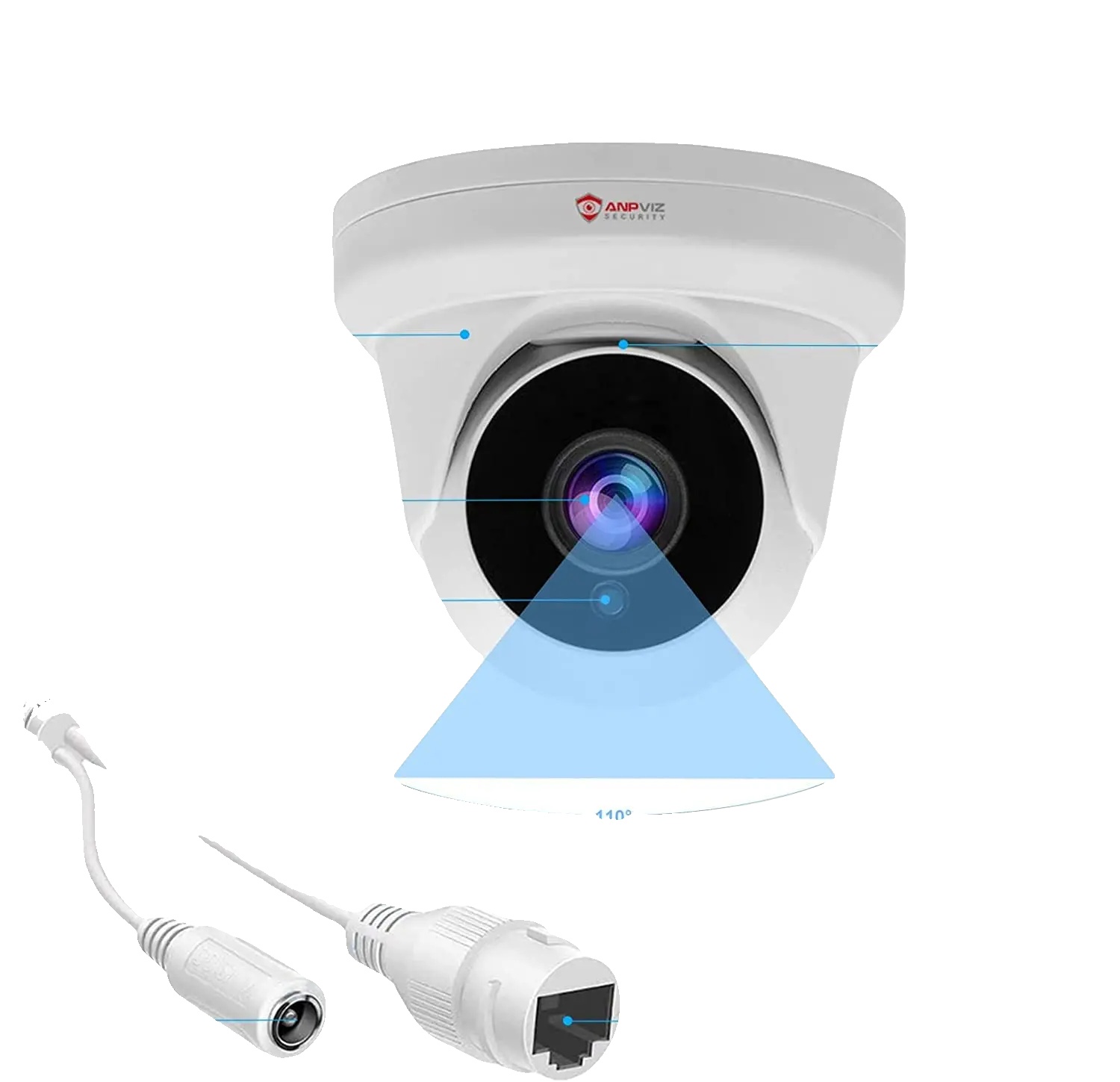 Sicherheitskamera, 4mp, Wasserdichtes Design, Nur 4mp Kamera, 2.8mm