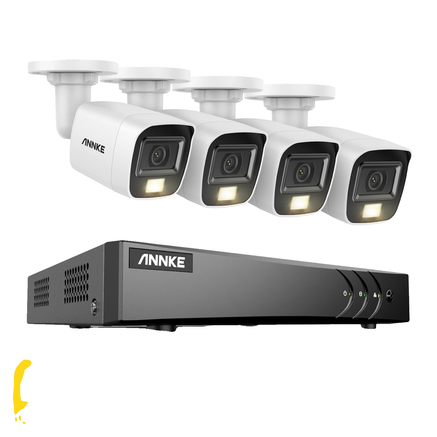 Sicherheitskamerasystem, 5 Mp Auflösung, Intelligente Nachtsicht, Weiß 8ch 4pcs, 1t
