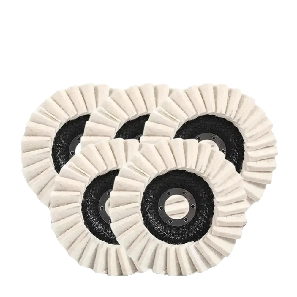 Polierdisc, Wollfilzmaterial, Geeignet Für Metall Und Marmor, 5stück-115mm-1