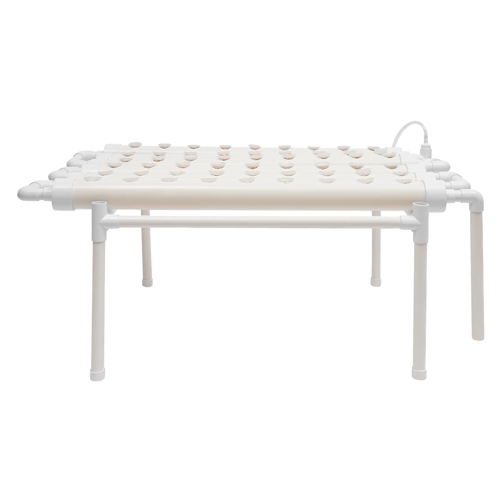 Hydroponisches Anbausystem, 54 Pflanzenkapazität, Langlebige Pvc-u-konstruktion, Weiss