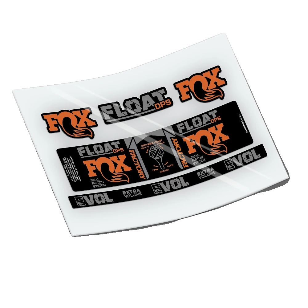 Fahrrad-stoßdämpfer-aufkleber, Vinylmaterial, Anpassbare Größen, Kompatibilität Mit Fox Float Dps Mod.02, Hohe Haltbarkeit, Digitaldrucktechnik