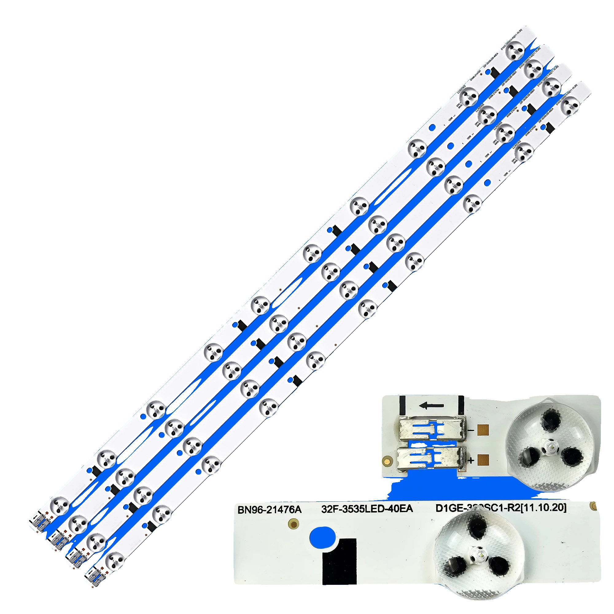 Led-hintergrundbeleuchtungsstreifen, Länge 580 Mm, 10 Led-perlen Pro Streifen, Spannung 3v, Hochwertiges Pvc-material, Kompatibel Mit Mehreren