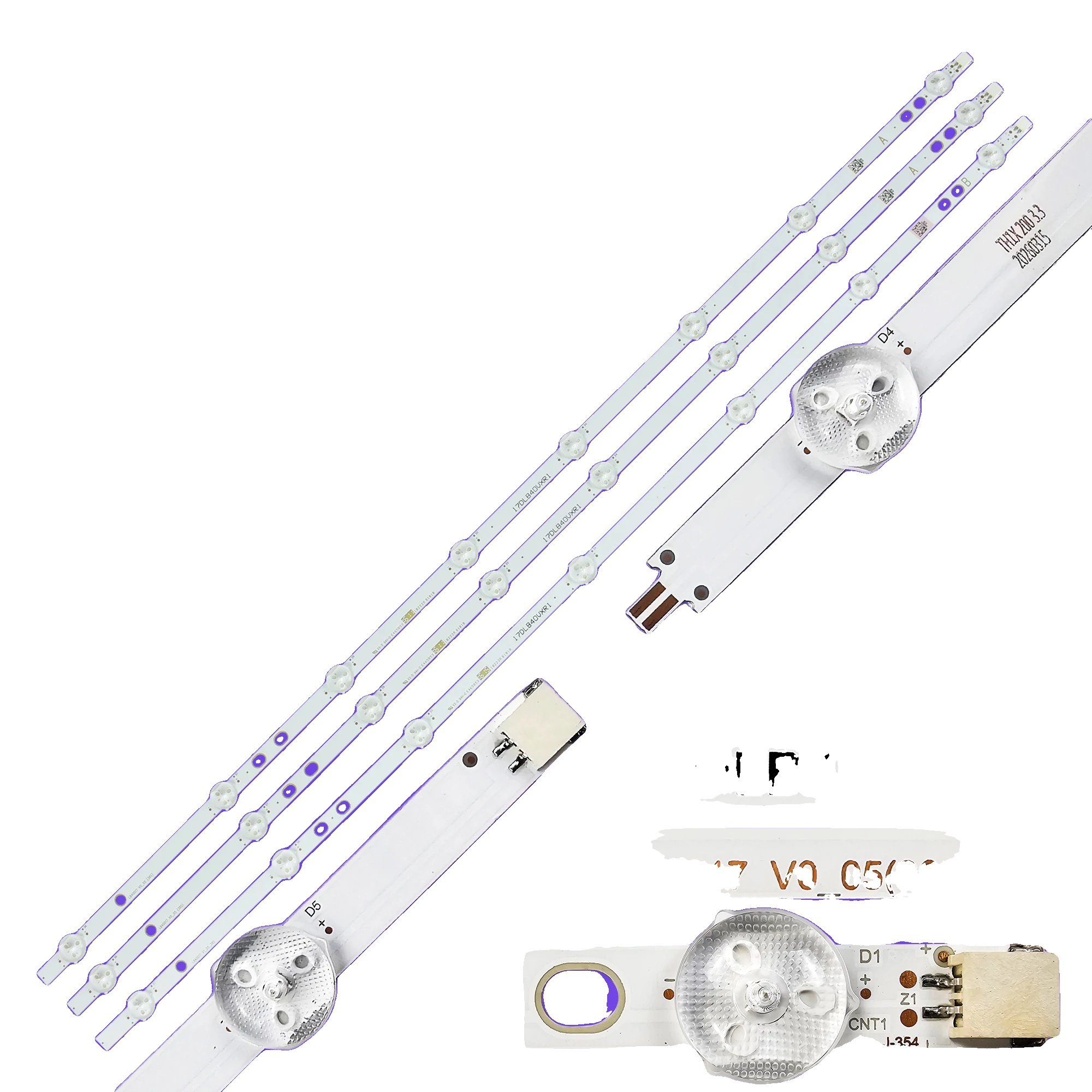 Led-hintergrundbeleuchtungsstreifen, 3v Spannung, 17d Lb40vxr1 Strom, Ce-zertifiziert, Hohe Kompatibilität, Langlebige Konstruktion