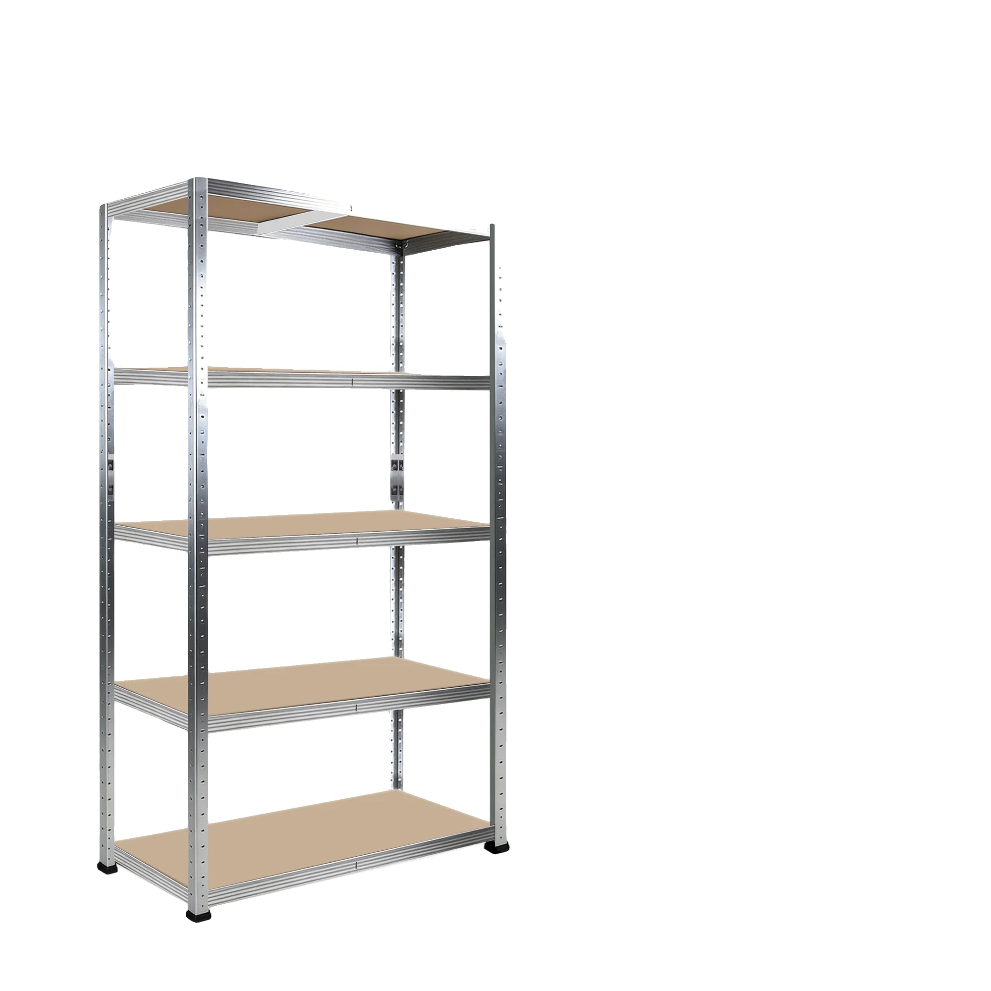 Metallregal, 5-stufiges Design, 1000 Kg Tragfähigkeit, 1.5m Weiß 70x30cm