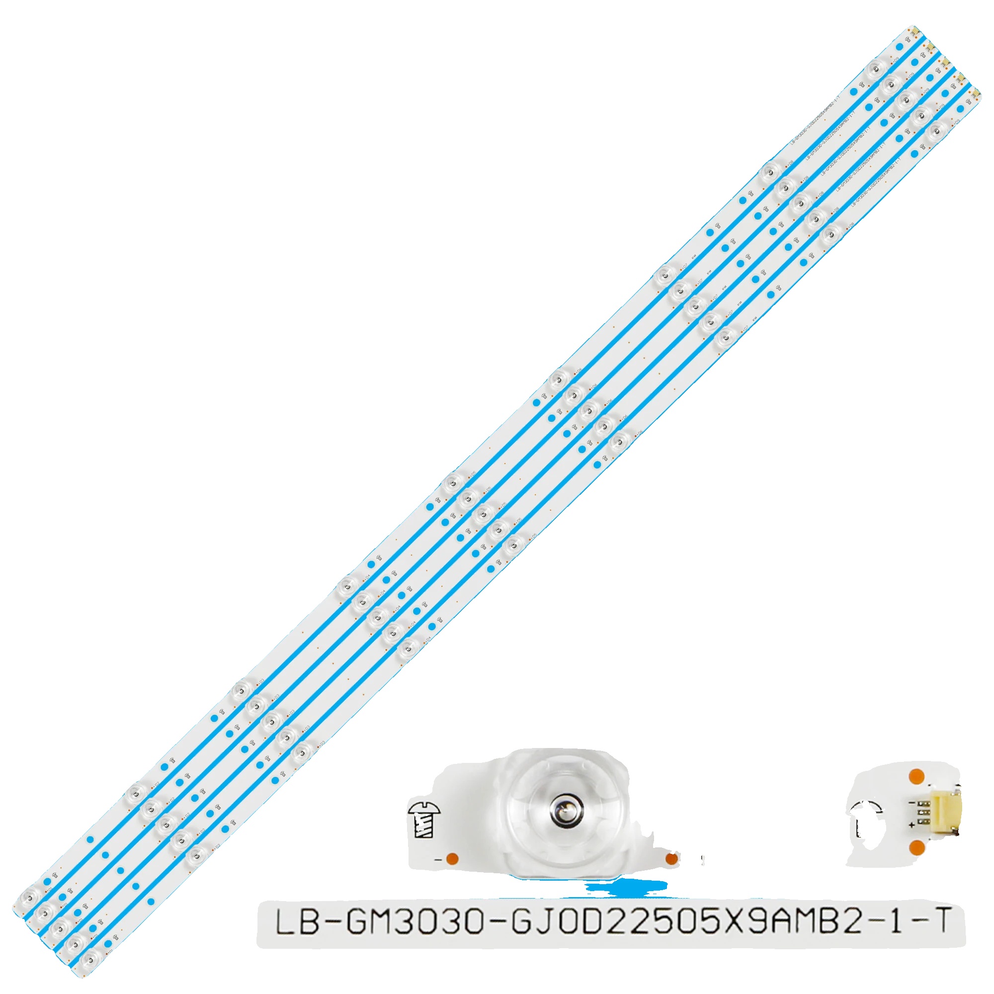 Led-hintergrundbeleuchtungsstreifen, 970 Mm Länge, Kompatibel Mit 50pus7354-modellen, 9 Led-lampenperlen, 3v Spannung, 10 Stück Paket