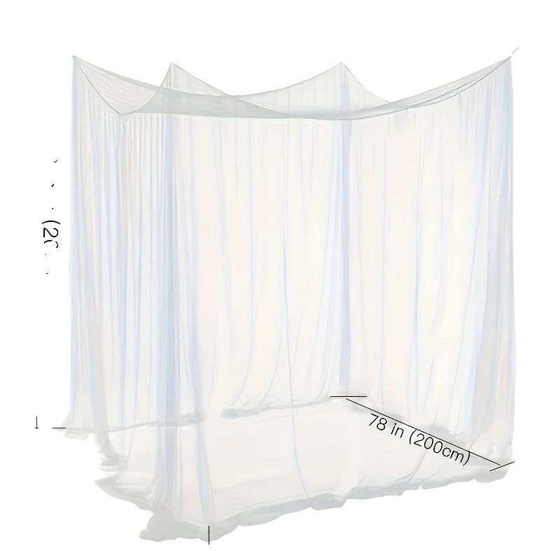 Moskito-netz, Einzeltür-design, Langlebiges Polyester-material, Weiss