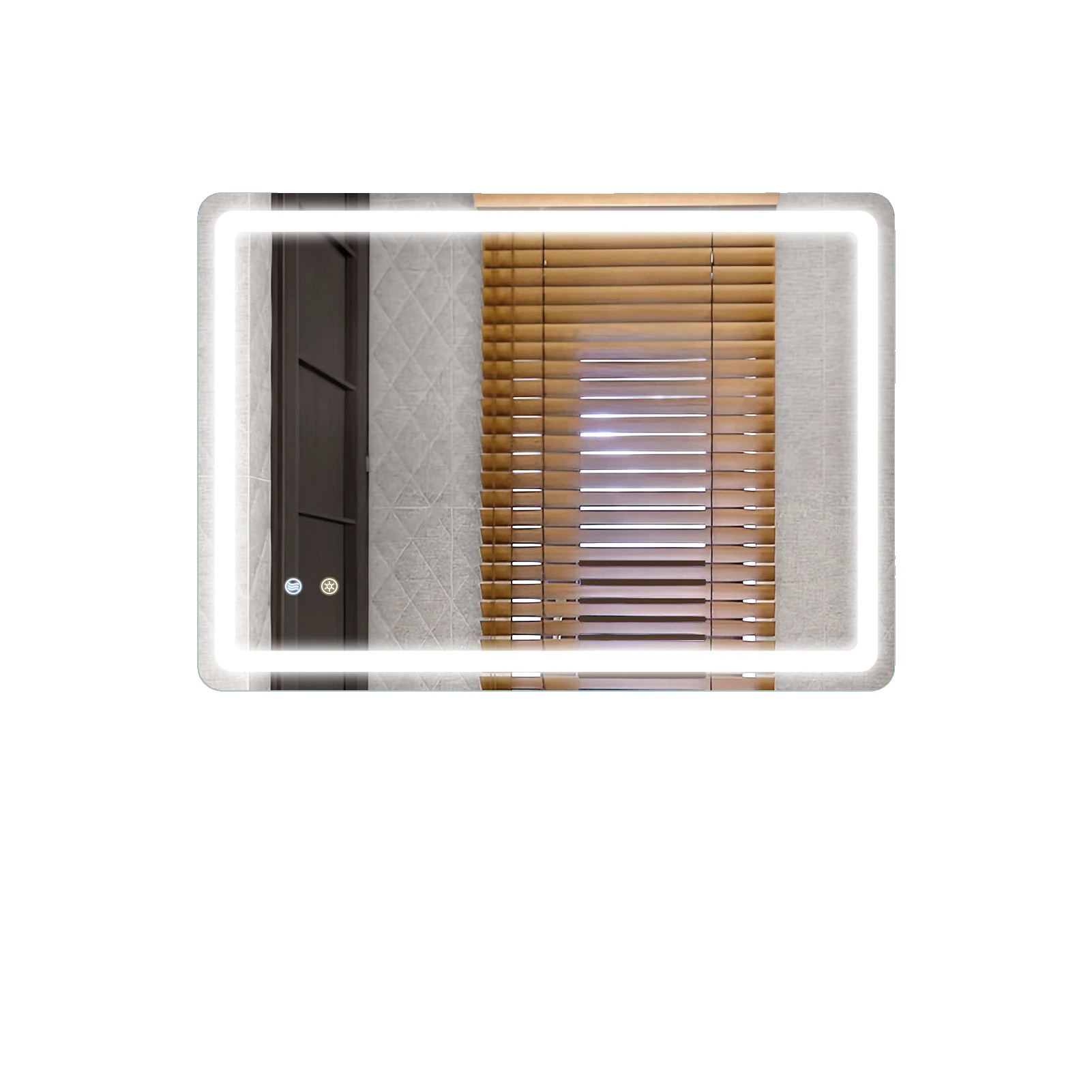 Led Badezimmer-wandspiegel, Dimmbare Intelligente Beleuchtung, Beschlagfreie Funktion, 50x70cm