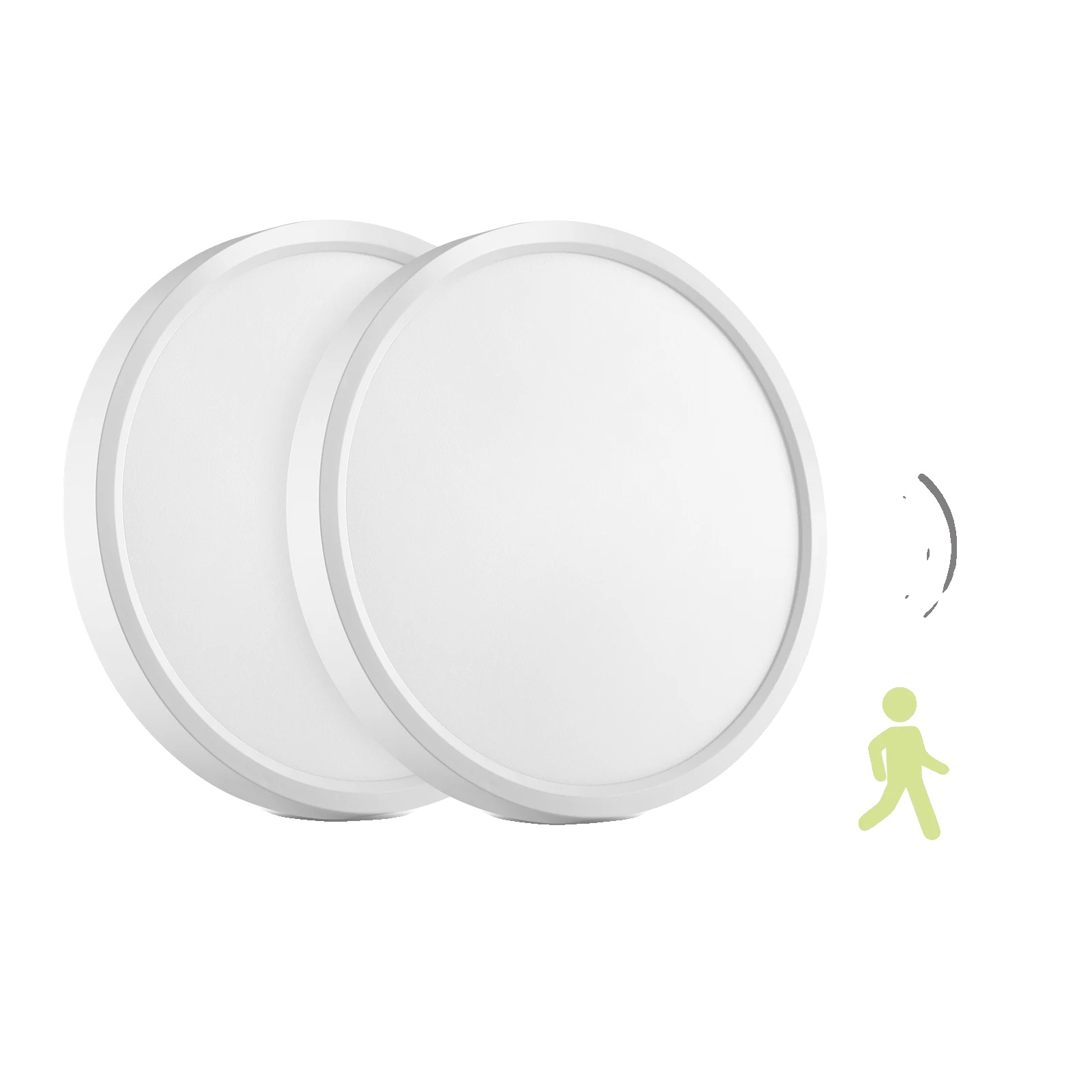 Deckenleuchte, Bewegungssensor, Energieeffizient, 2pcs, Neutral Licht-a, Weiss-a, 16-20w-a