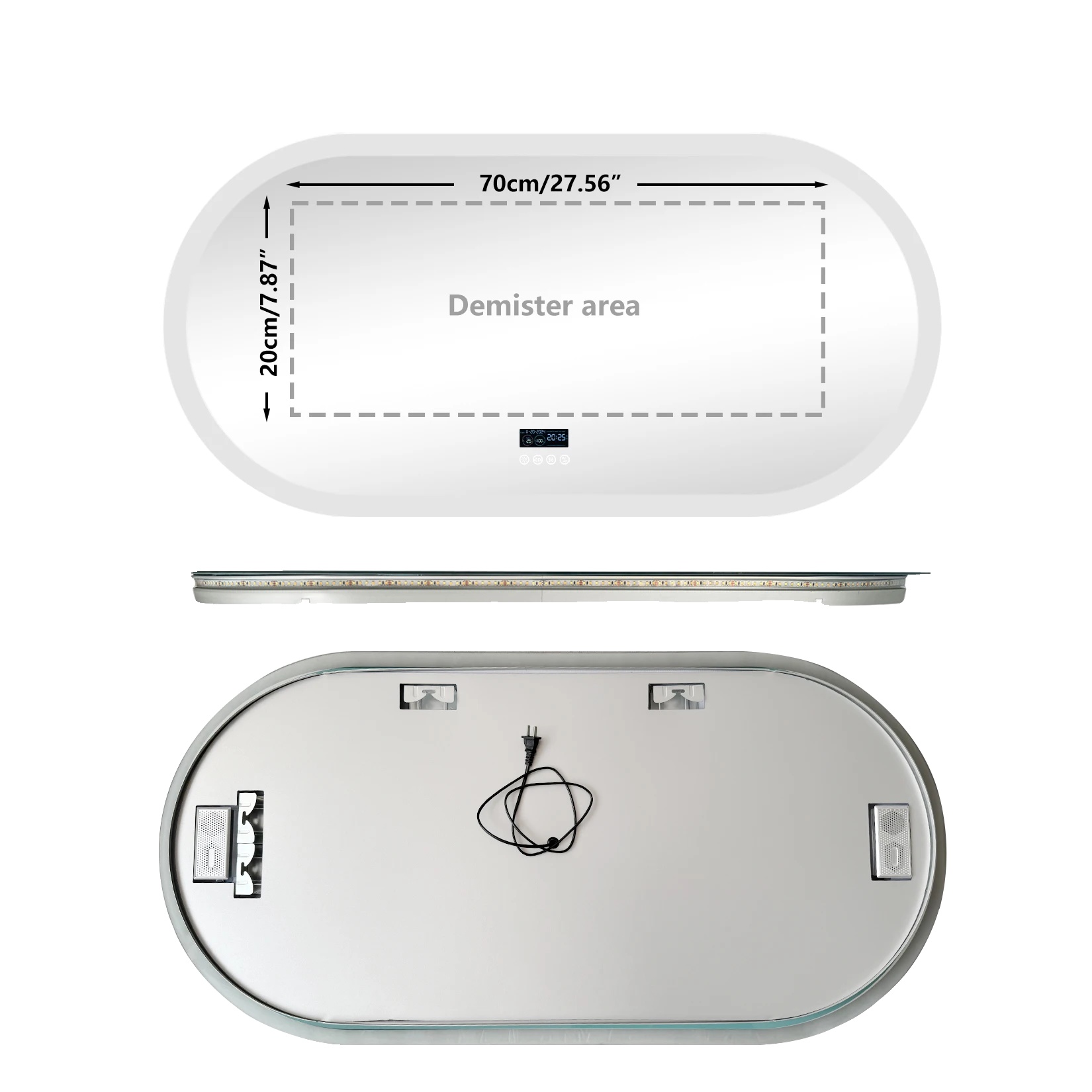 Schminkspiegel, Bluetooth-lautsprecher, Intelligente Make-up-funktionen, 120x60cm
