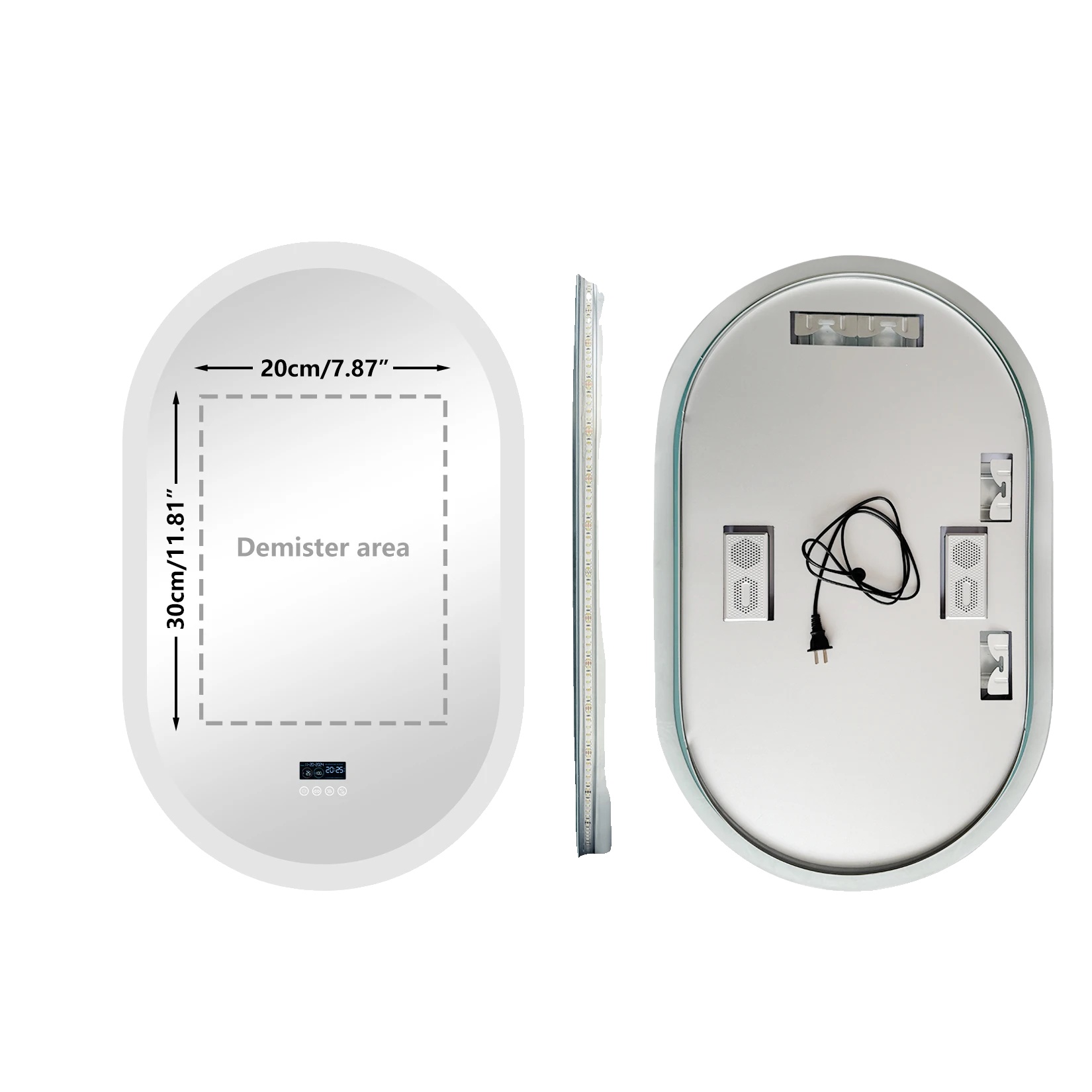 Schminkspiegel, Bluetooth-lautsprecher, Intelligente Make-up-funktionen, 50x80cm