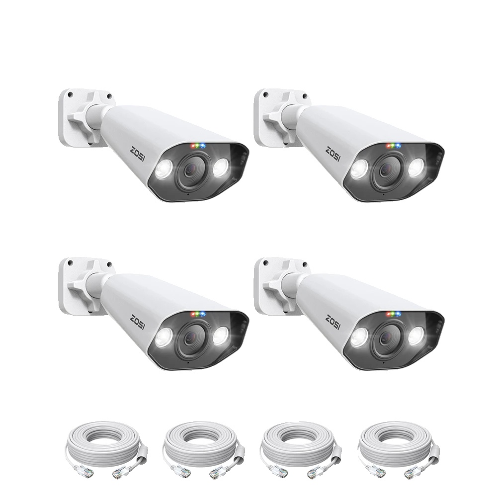 Sicherheitskamera, 5mp Auflösung, Fortschrittliche Nachtsicht, 5mp Kugel 4pack