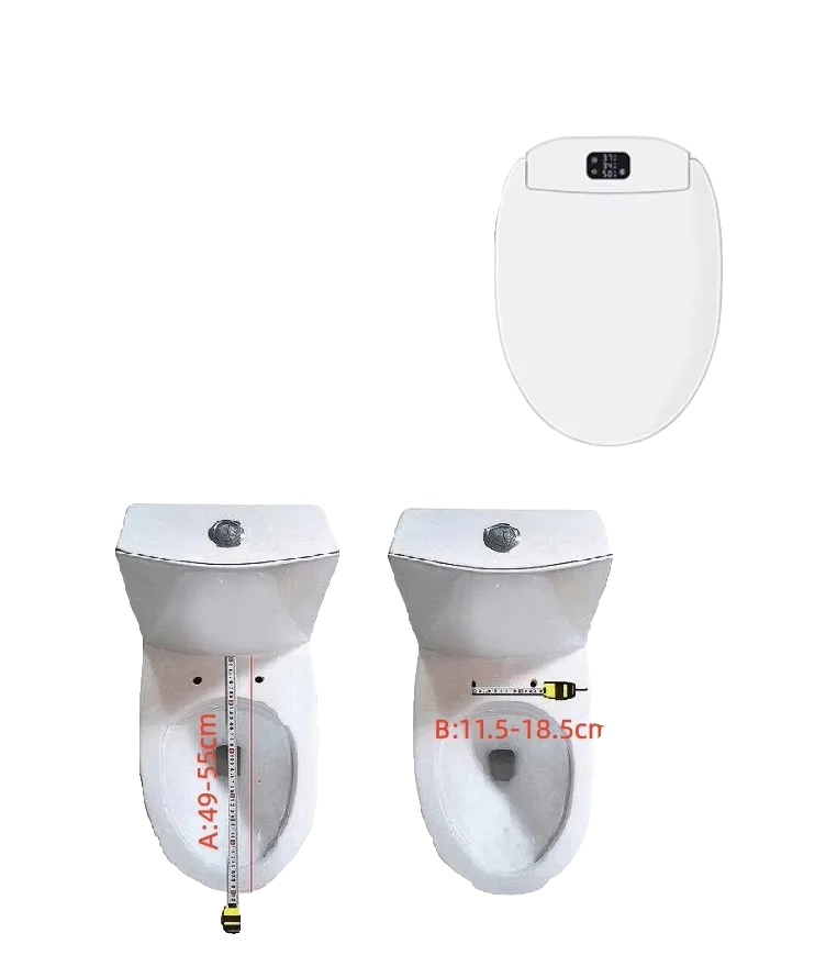 Intelligente Bidet-sitz, Fernbedienung, Sofortheizung, 510mm Lange Stil