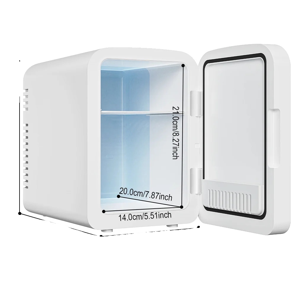 Mini-make-up-kühlschrank, Dual-use-kühler Und -wärmer, Led-spiegel, 200975-eu