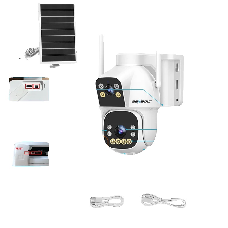Sicherheitskamera, Dual-linse, 24/7 Aufnahme, Gb217k-wifi