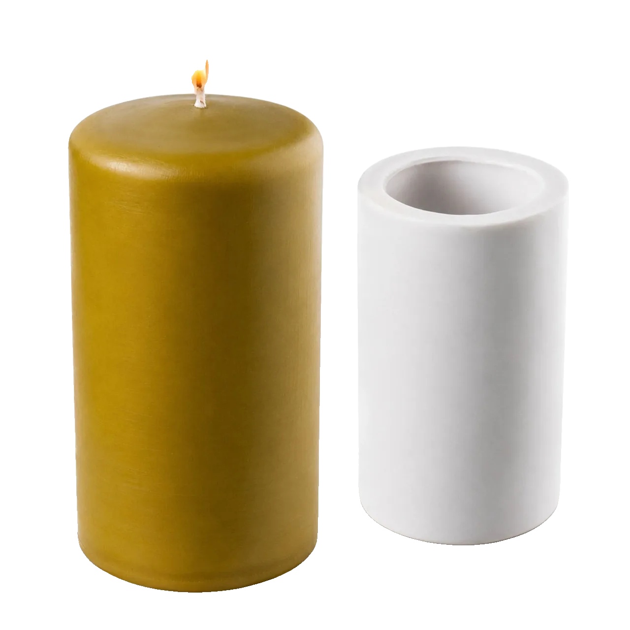 Silikonkerzenform, Flexibles Design, Vielseitige Kompatibilität, Weiss